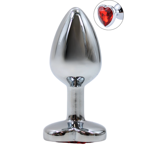Plug bijou coeur en aluminium bijou rouge Small LOVELY